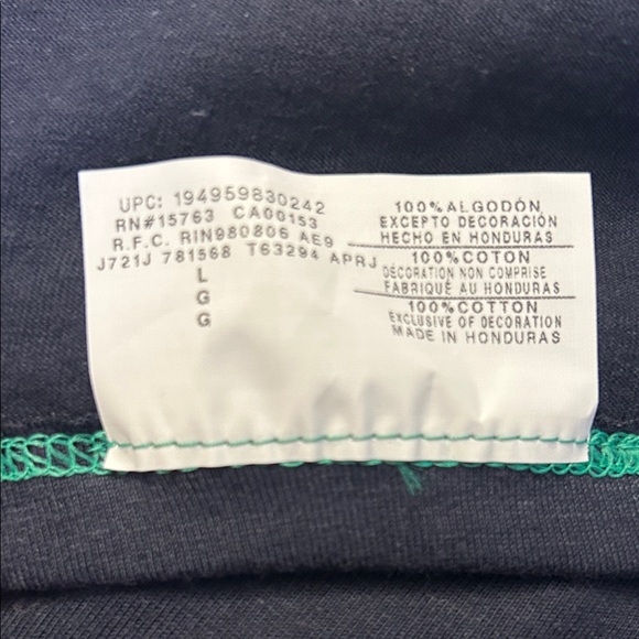 Champion Men's Aqua and Dark Blue Tee - Picture 4 of 5